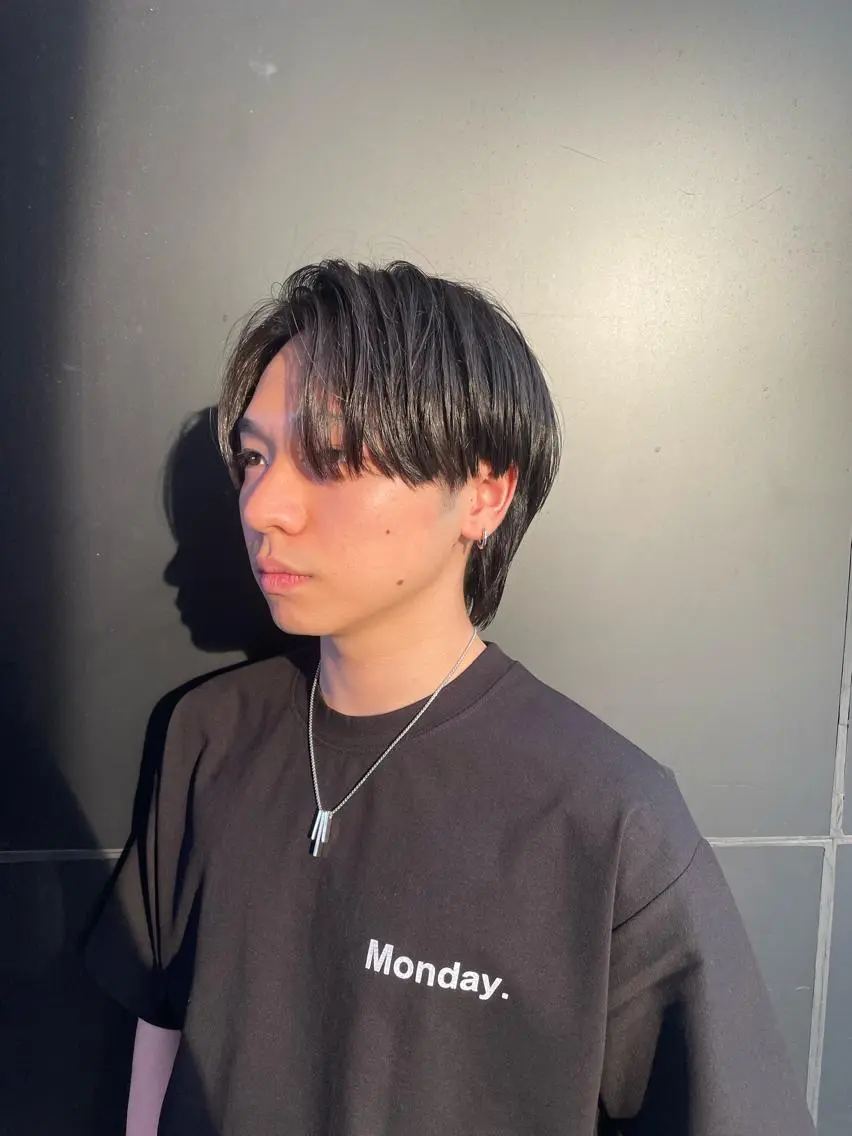 ミディアム メンズ メンズウルフカット ウルフカット 【柏メンズパーマ職人 】店長　KAZUMAのヘアスタイル