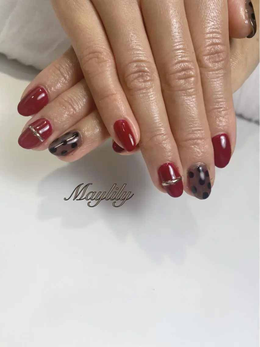 ネイル ドット ハンドネイル Nail salon Maylilyのネイルデザイン