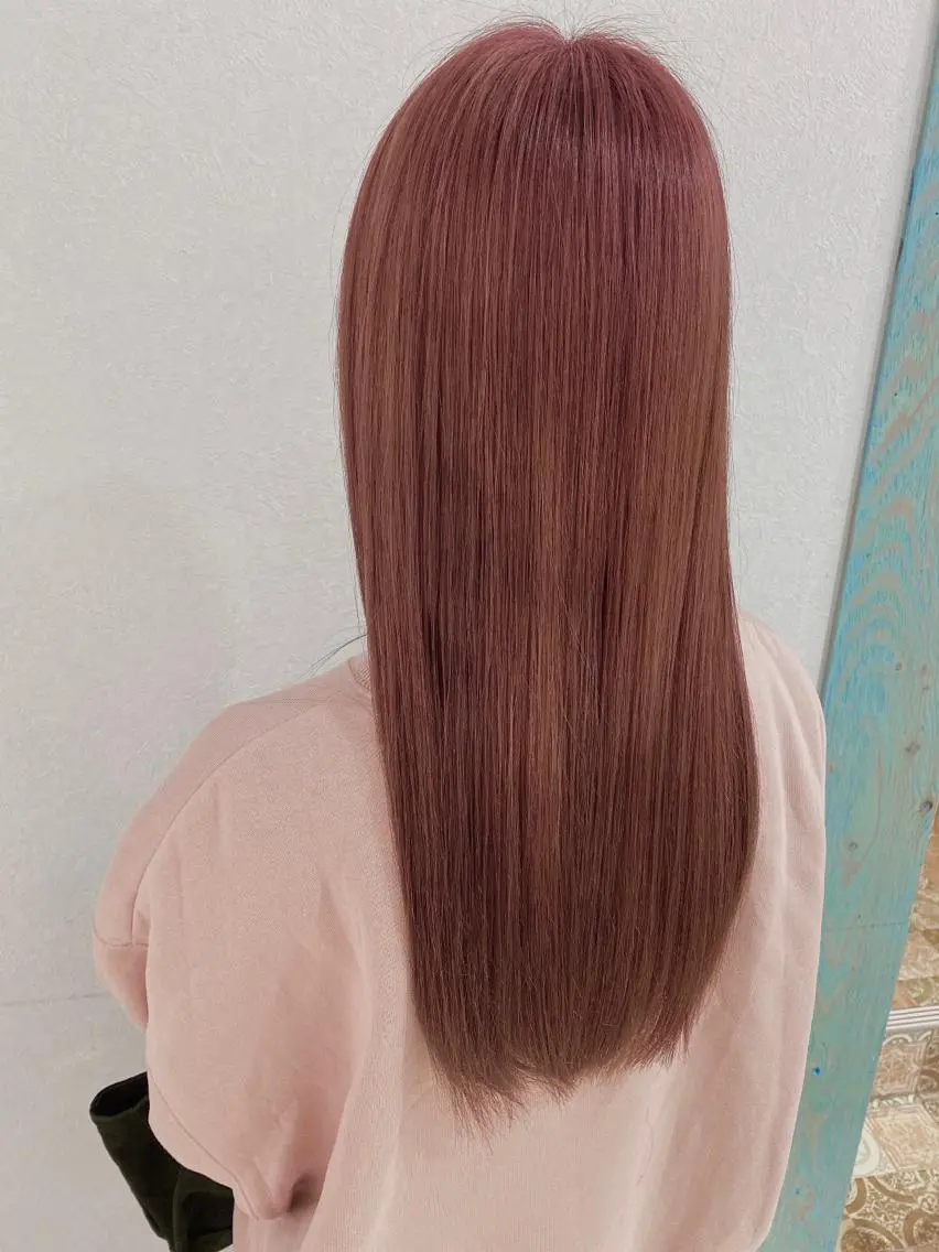 セミロング 髪質改善 縮毛の達人 矢井由真のヘアスタイル