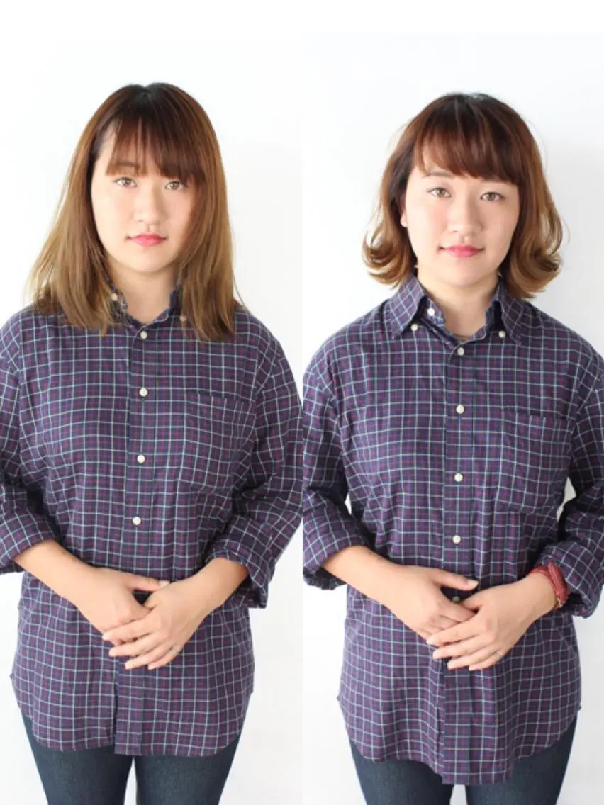 ミディアム 河野 薫のヘアスタイル