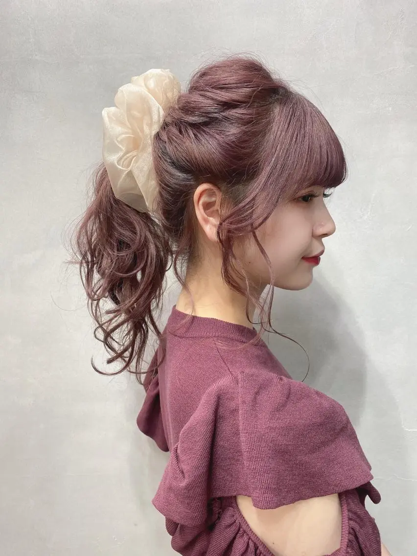 ロング カラー ヘアアレンジ FAAM Tsuneのヘアスタイル