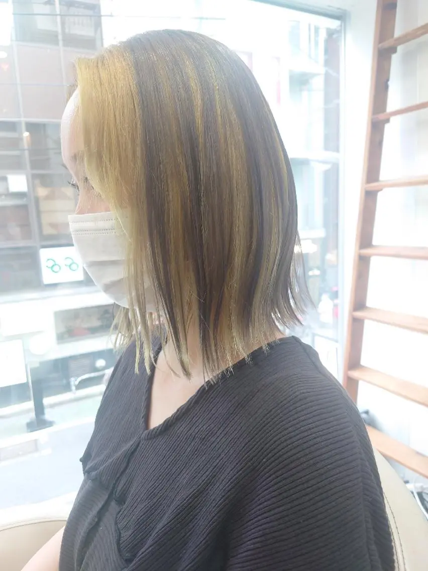 ミディアム カラー Roji 米田 真一のヘアスタイル