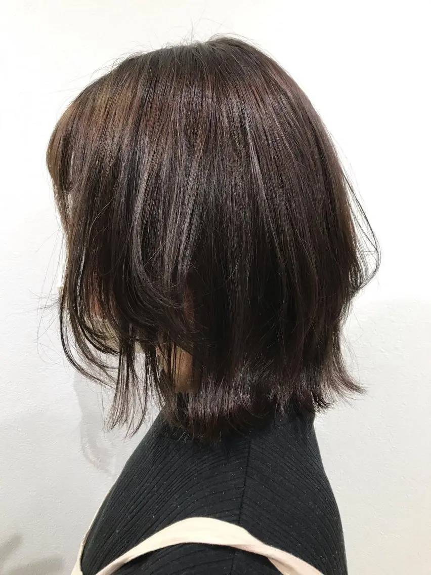 ミディアム レイヤーカット 店長福島成美/髪質 改善縮毛矯正/カラーのヘアスタイル