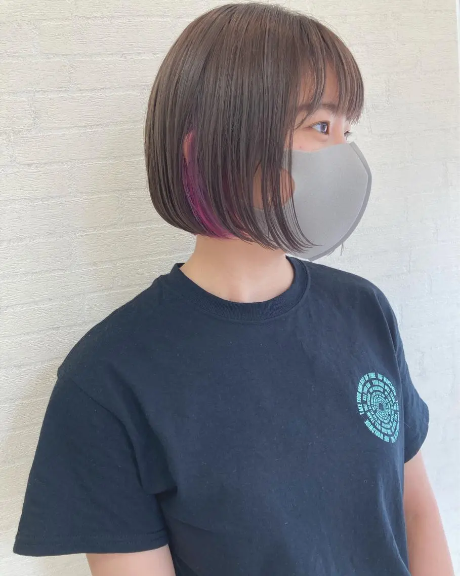 ショート カラー 切りっぱなしボブ ショートボブ ハンサムショート ブリーチ インナーカラー カット ヘアカラー トリートメント 初めてのショート お任せください✂️のヘアスタイル