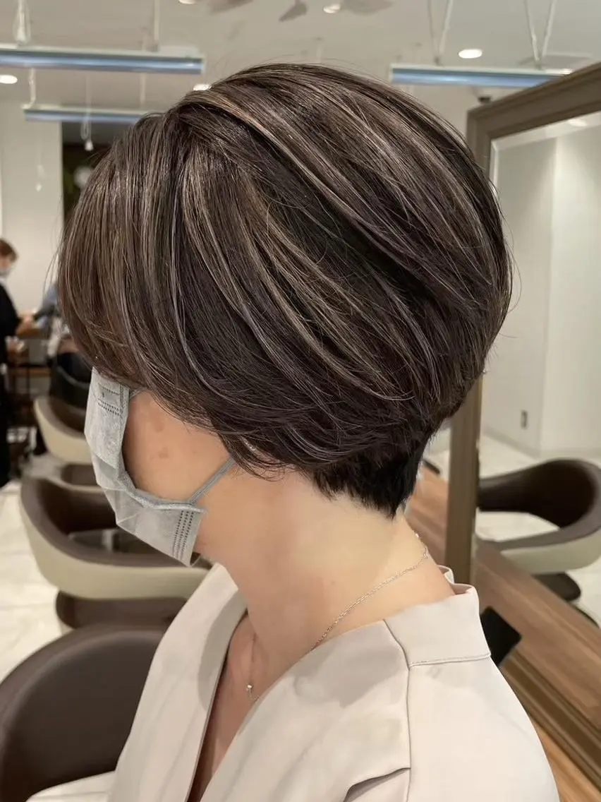 ショート くせ毛 ショートヘア ショート✂️ボブ✂️ 💎Ash茗荷谷💎のヘアスタイル