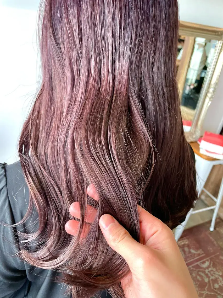 ミディアム カラー ヘアアレンジ ピンクカラー バイオレットカラー ヘアカラー トリートメント ヘアセット ☂️カトウ ケイゴ☂️のヘアスタイル