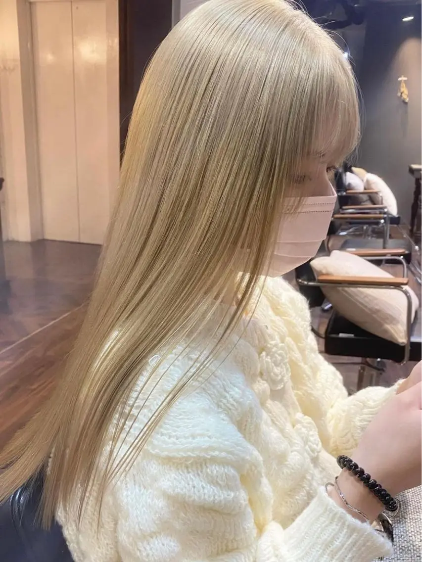 ロング カラー ベージュカラー ブリーチ ダブルカラー ハイトーンカラー イルミナカラー 🧡色落ちまで2度 楽しめる🧡ヨシキのヘアスタイル