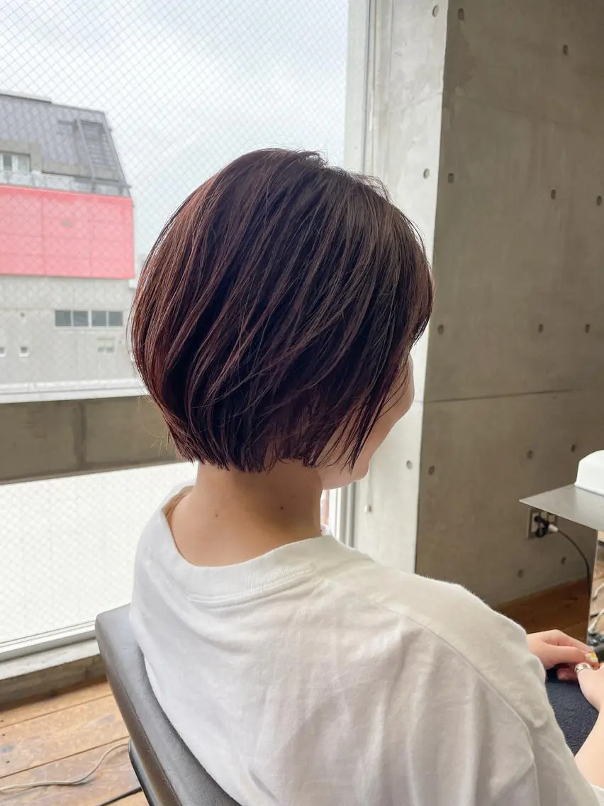 ショート カラー ショートボブ ボブ 伸ばしかけ ショートヘア カット ヘアカラー トリートメント ROUTE KOUTAのヘアスタイル