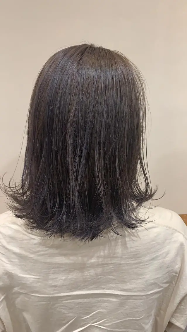 ミディアム アッシュ ヘアカラー トリートメント ヘッドスパ ヘアセット 大宮/山口 竣也のヘアスタイル