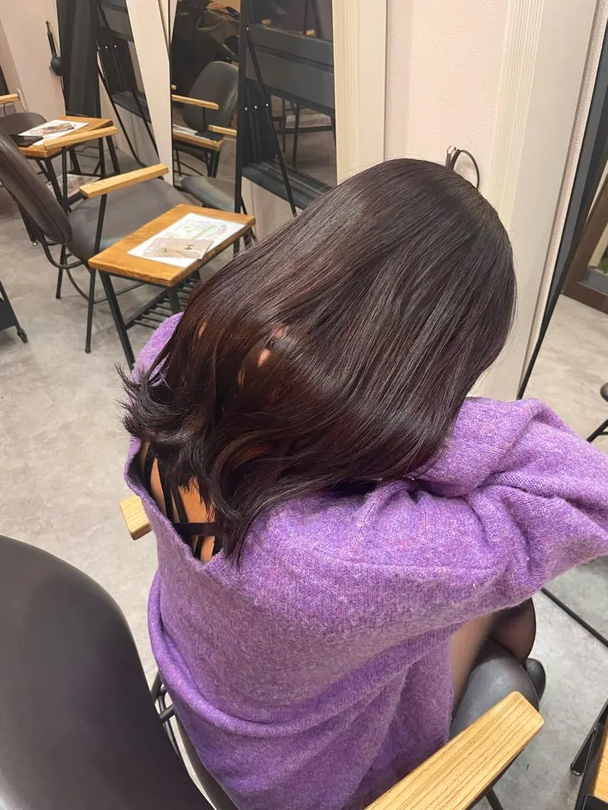 ミディアム カラー ブラウンカラー レッドカラー レッドブラウン ボブ/髪質改善/ soiナカジママドリのヘアスタイル
