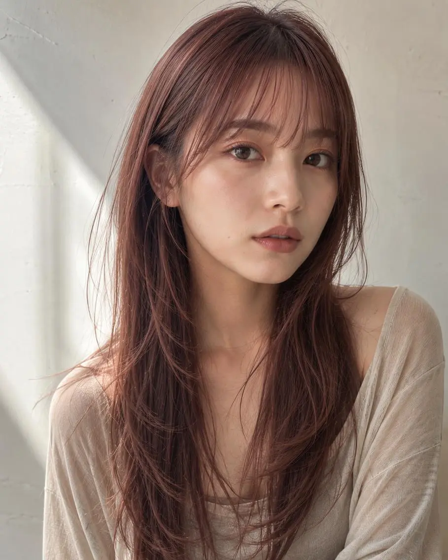 ロング カラーモデル募集☆ 小園彩夏のヘアスタイル