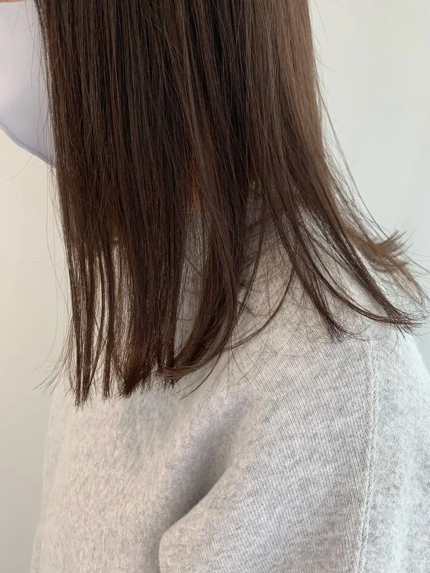 ミディアム カラー パーマ ヘアアレンジ 加藤 綾華のヘアスタイル