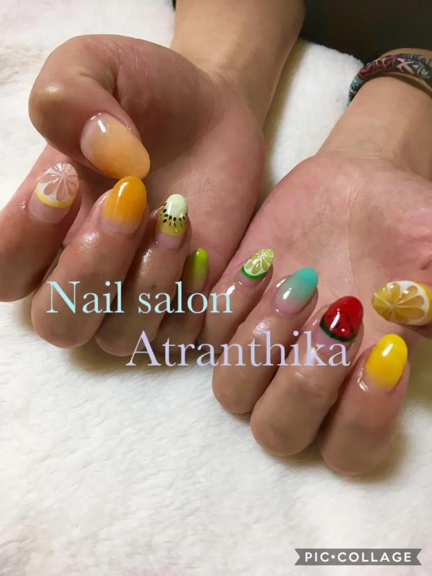 ネイル ぷっくりネイル ハンドネイル Nail salon ✩ ｱﾄﾗﾝﾃｨｶのネイルデザイン