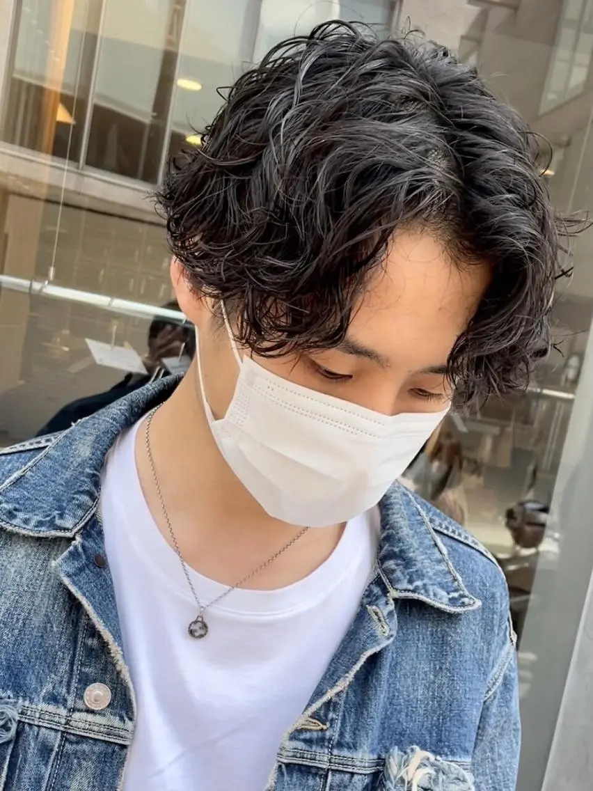 ショート パーマ メンズ メンズパーマ ツイストスパイラルパーマ スパイラルパーマ SENTA✨メンズ パーマ✨fifth栄のヘアスタイル