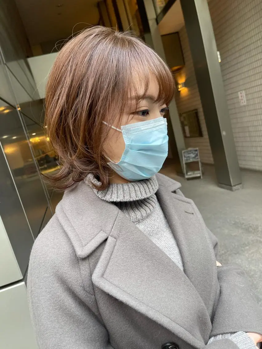 ミディアム ボブレイヤー ボブ レイヤーカット 千崎 聖太のヘアスタイル