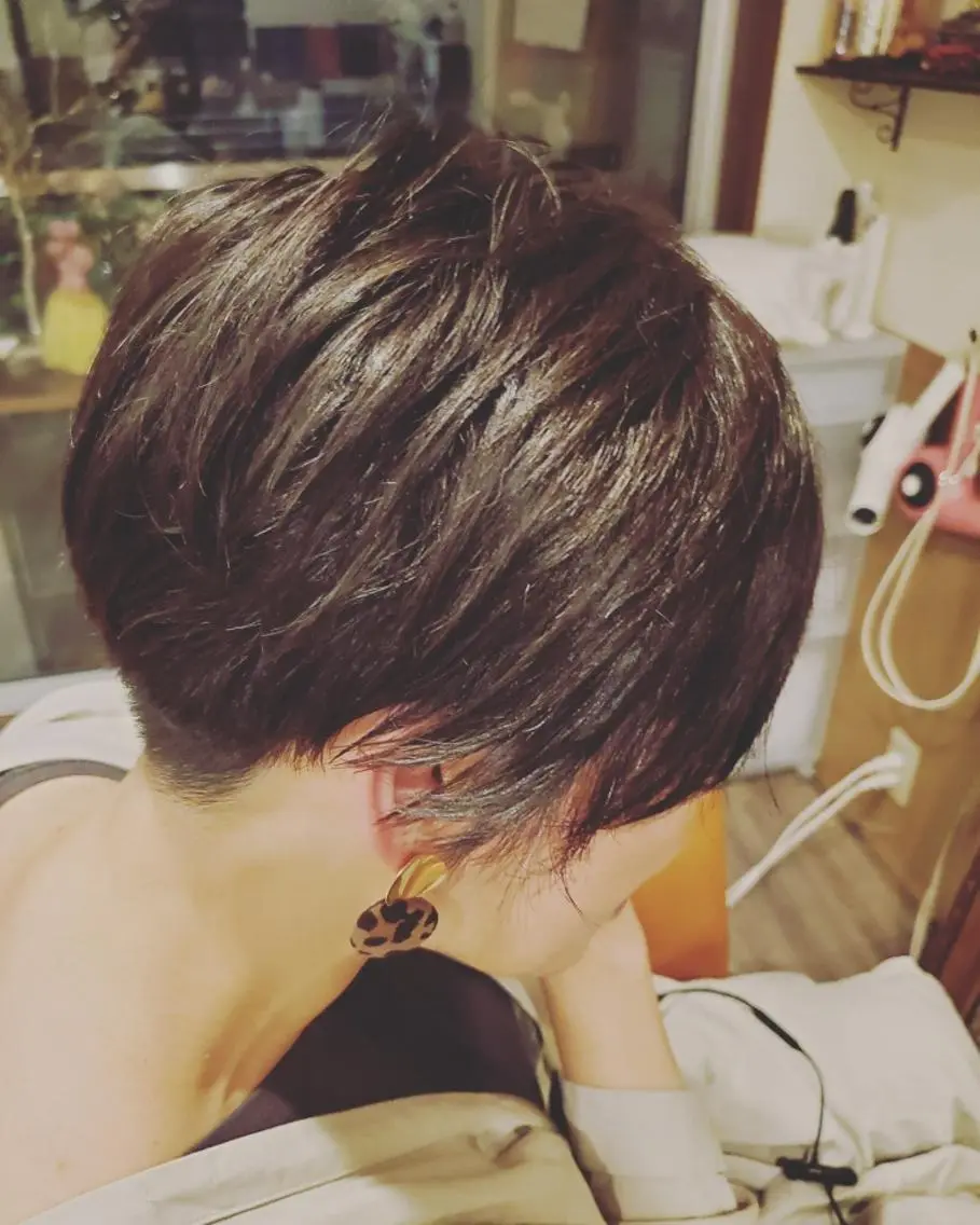 ショート カラー アディクシーカラー イルミナカラー 外国人風カラー トリートメント カット ヘアカラー トリートメント spa hair ark 富井直美のヘアスタイル