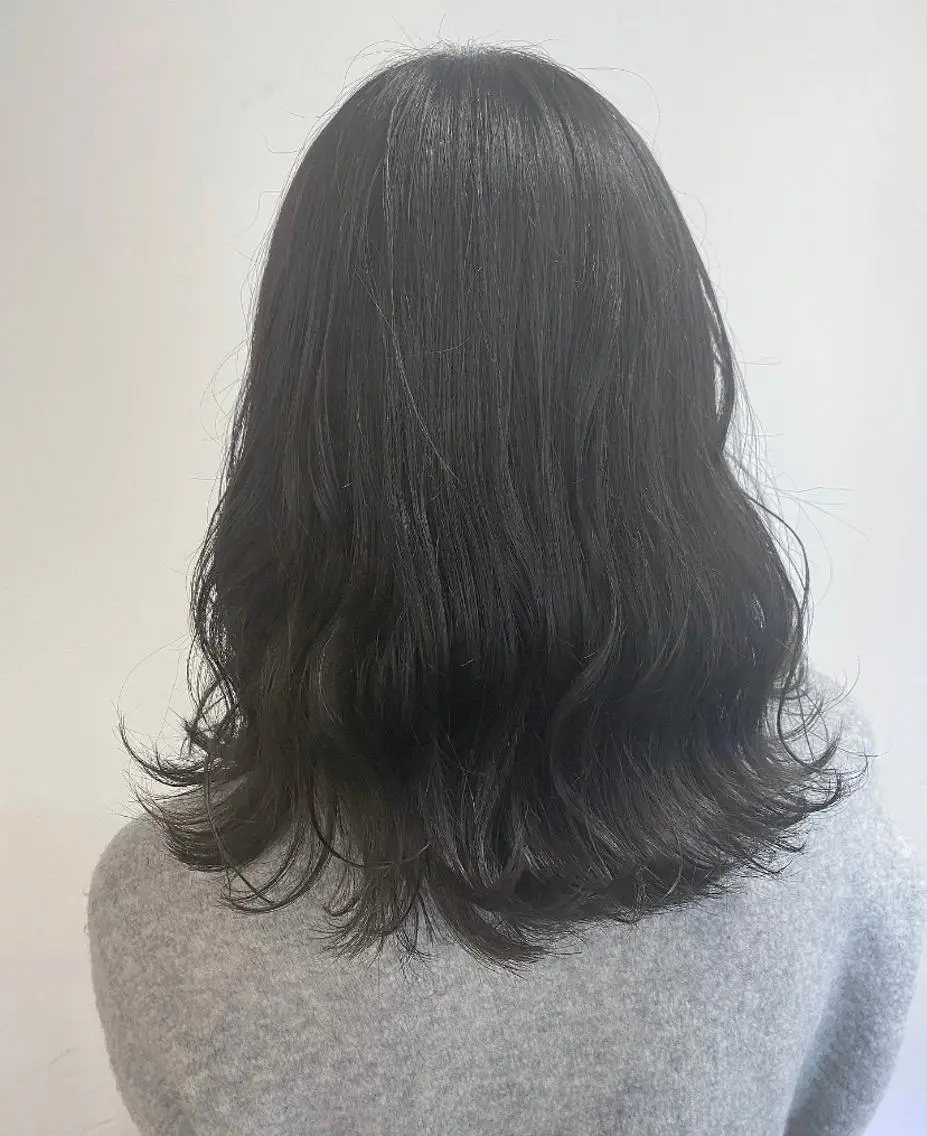 ミディアム カラー ヘアアレンジ ブリーチ ブリーチなしカラー satsuki 暖色・ブラウンカラーのヘアスタイル