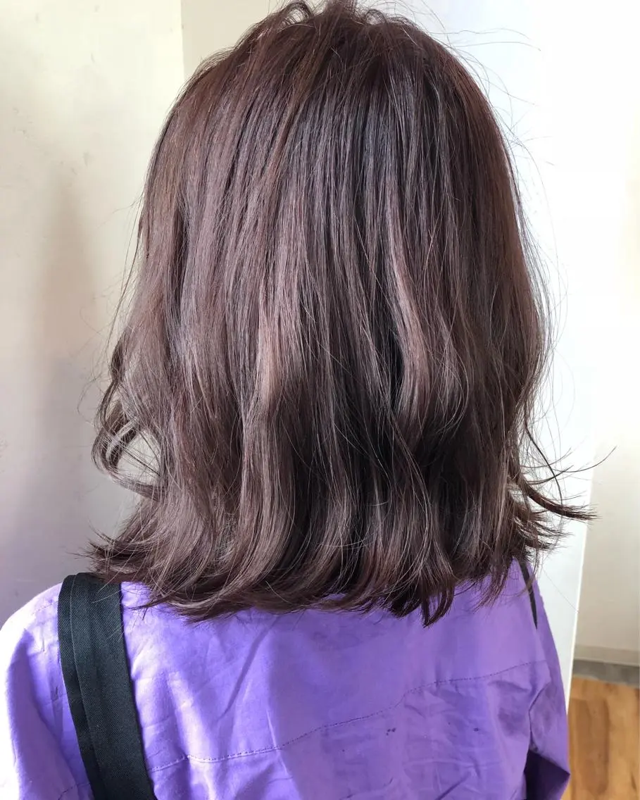 ミディアム カラー アッシュ TOWA 野村　コウダイのヘアスタイル