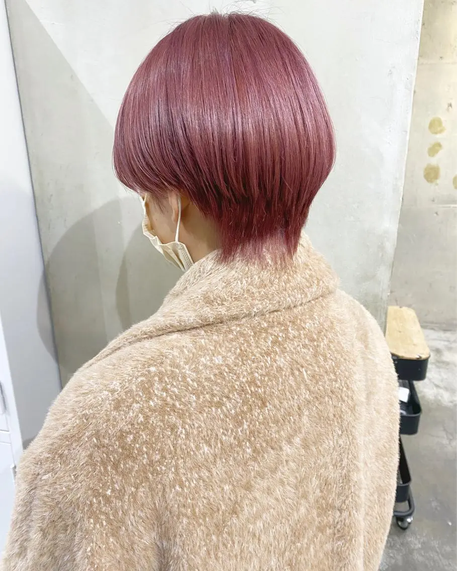 ショート カラー ヘアアレンジ 切りっぱなしボブ アッシュ アッシュグレー ベージュカラー 黒髪 ササキカズマ〻透明感 〻色落ち〻赤み消しのヘアスタイル