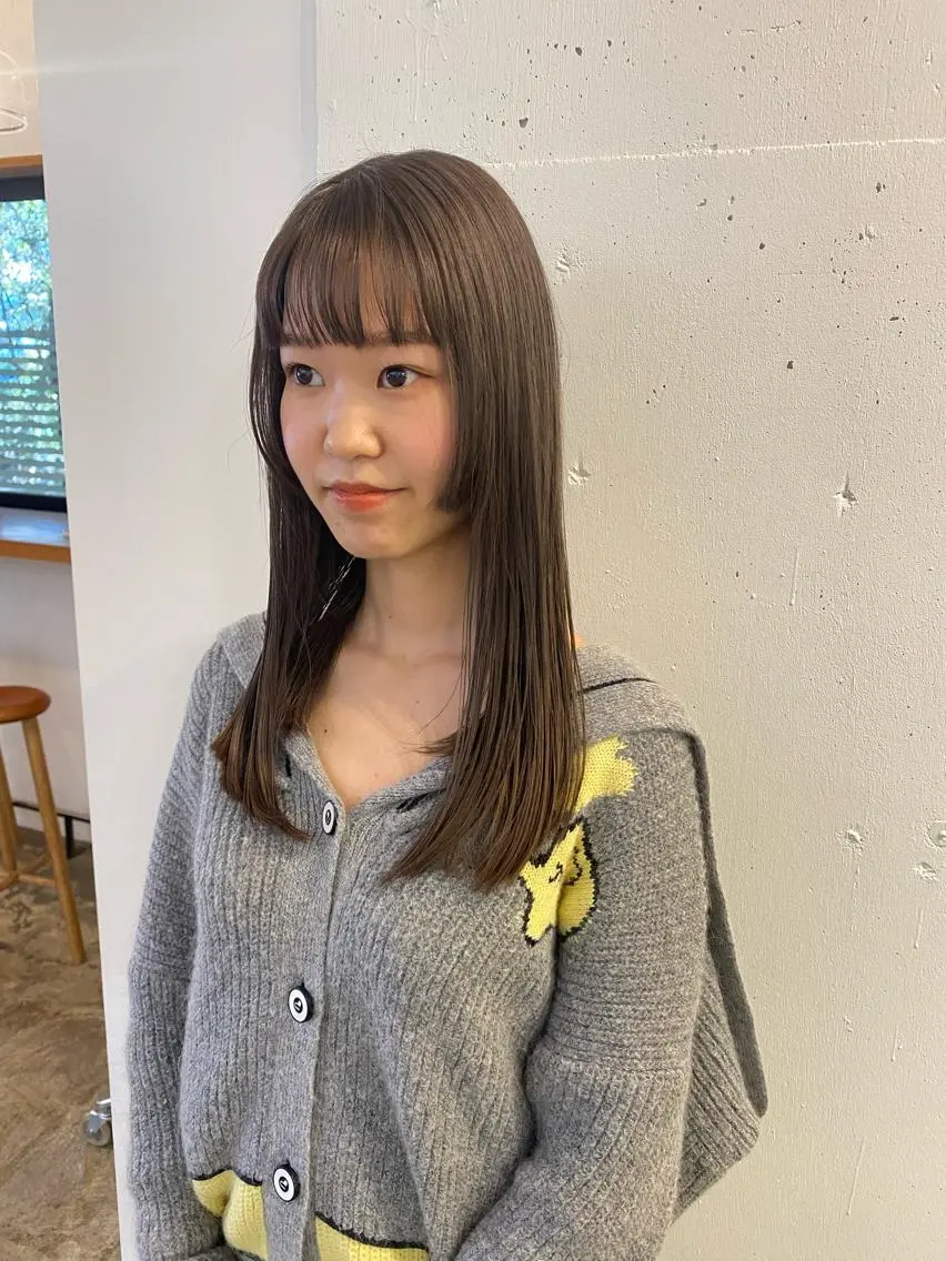 セミロング ヘアカラー トリートメント 田口 樹理のヘアスタイル