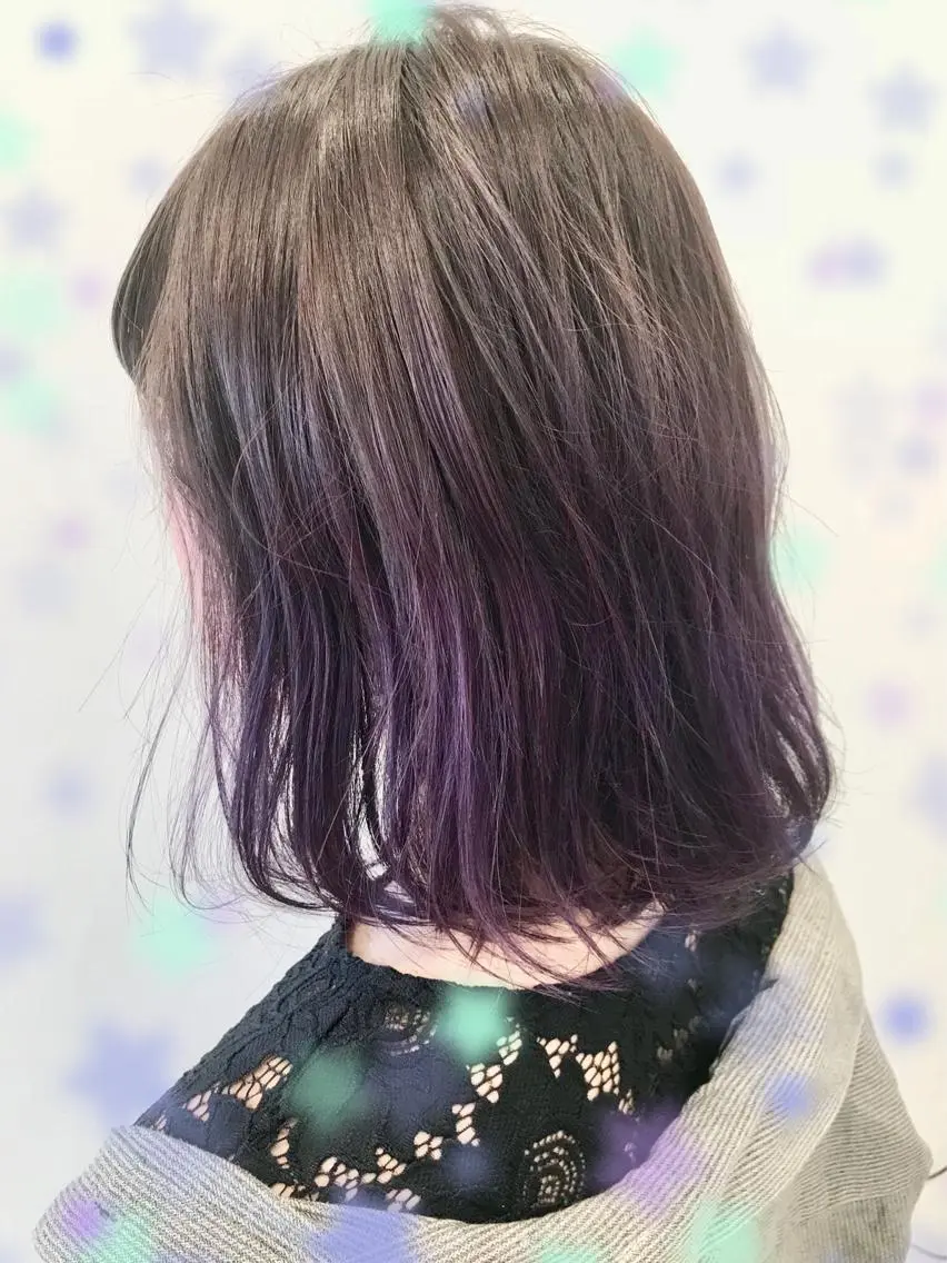 ミディアム カラー バイオレットカラー 新宿駅近♡個室 ♡関口三都季🌜のヘアスタイル