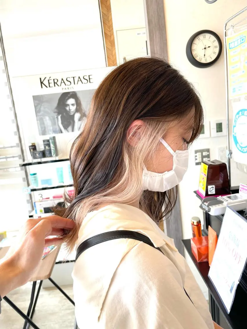 セミロング カラー カット ヘアカラー トリートメント 田中   麗彩也のヘアスタイル