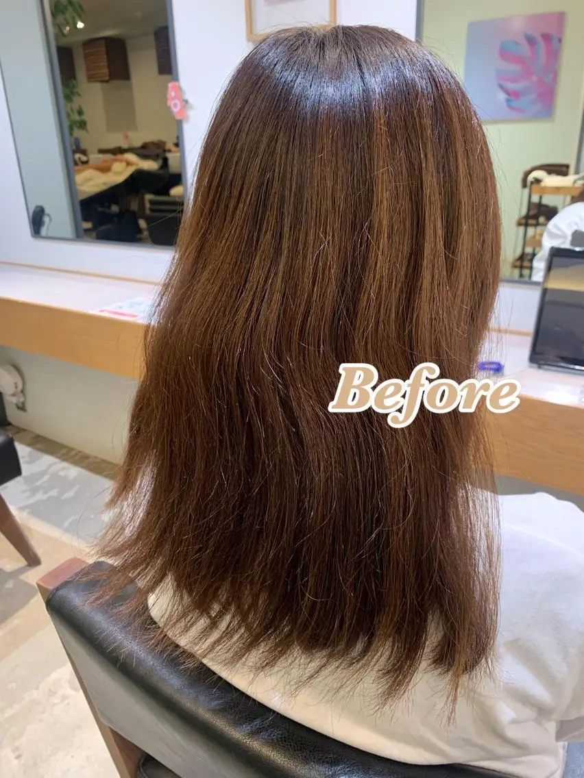 セミロング パーマ トリートメント Kana 🍋 ハイトーン【高円寺】のヘアスタイル