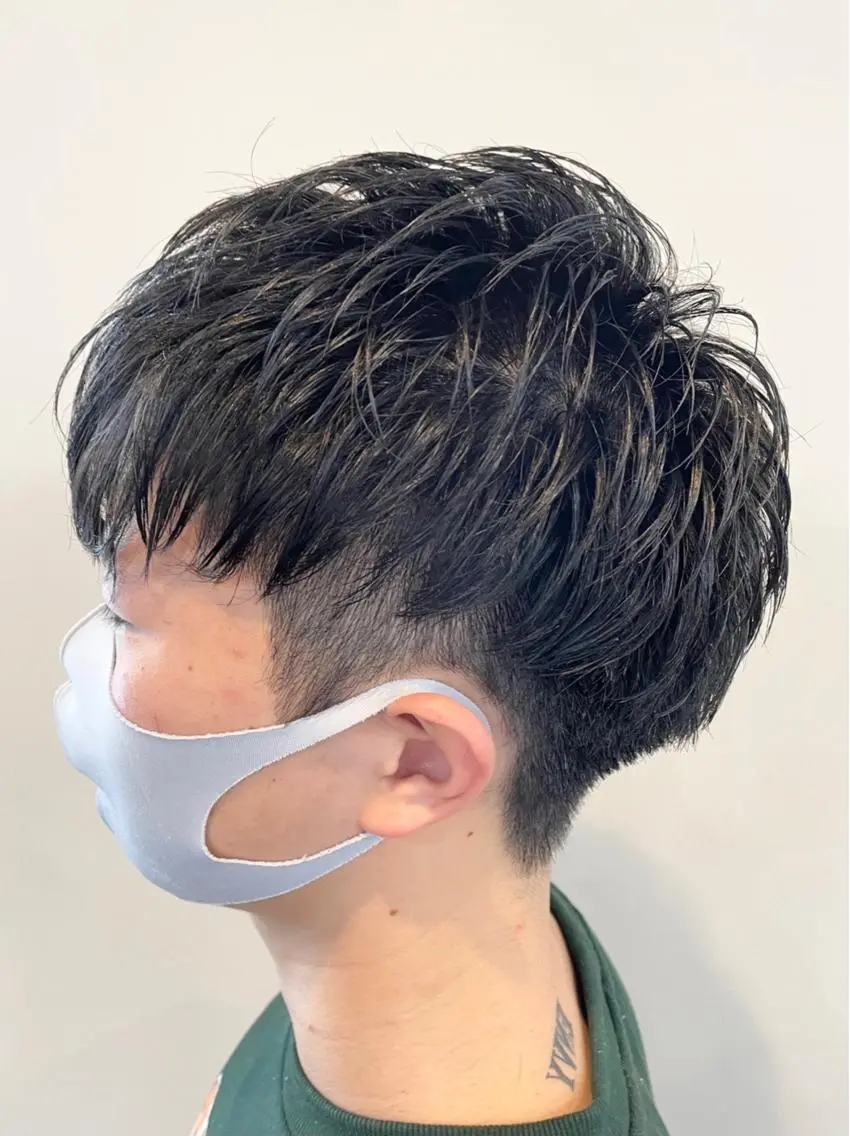 ショート メンズ メンズパーマ カット パーマ FLAGS YAMATOのヘアスタイル