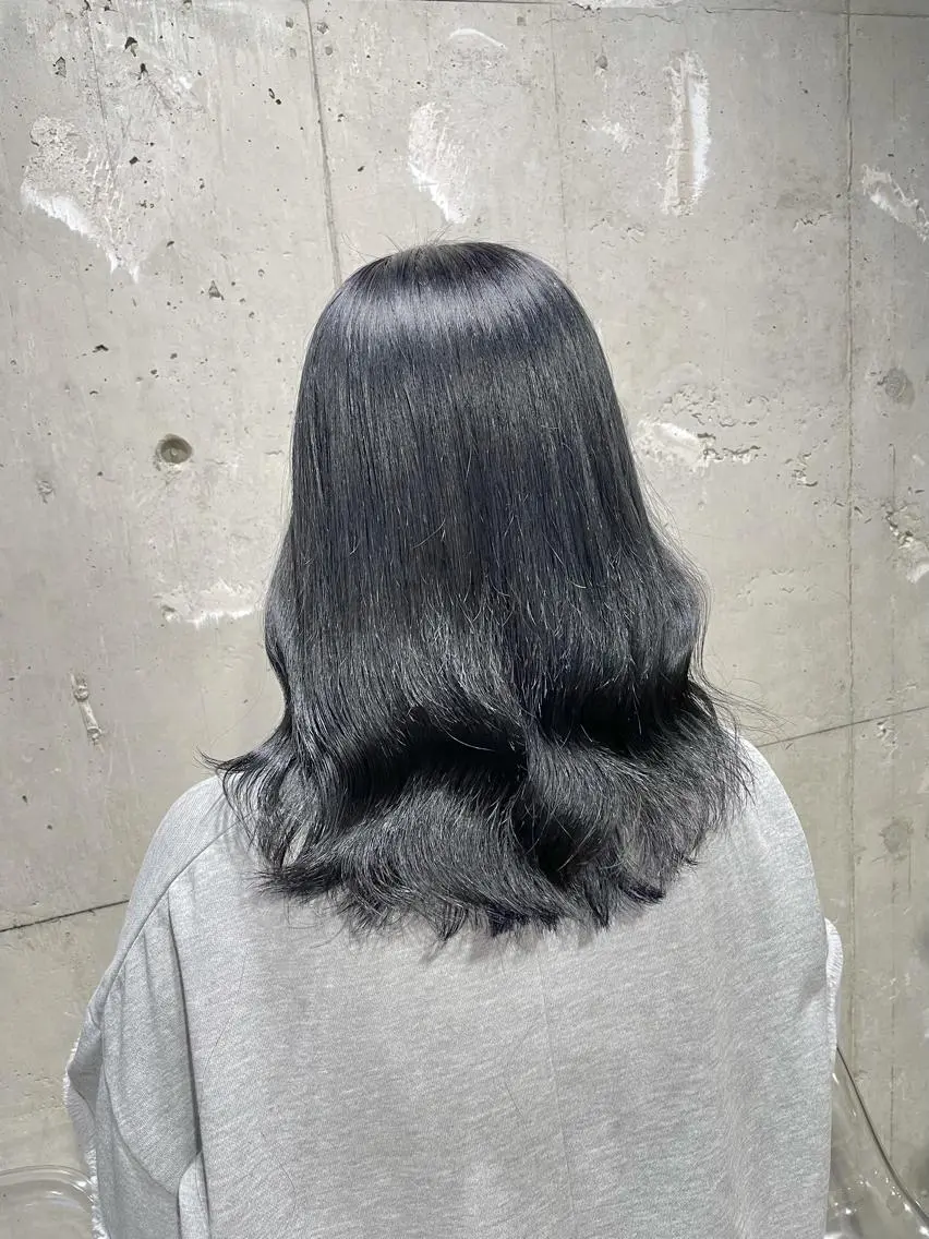セミロング カラー ヘアカラー トリートメント ヘッドスパ ヘアセット ベージュカラー💖 やすひろのヘアスタイル
