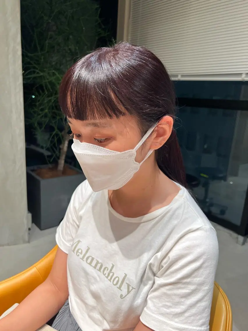 ロング カラー ブリーチ ブリーチなしカラー レイヤーカット NERO加藤木麻彩のヘアスタイル