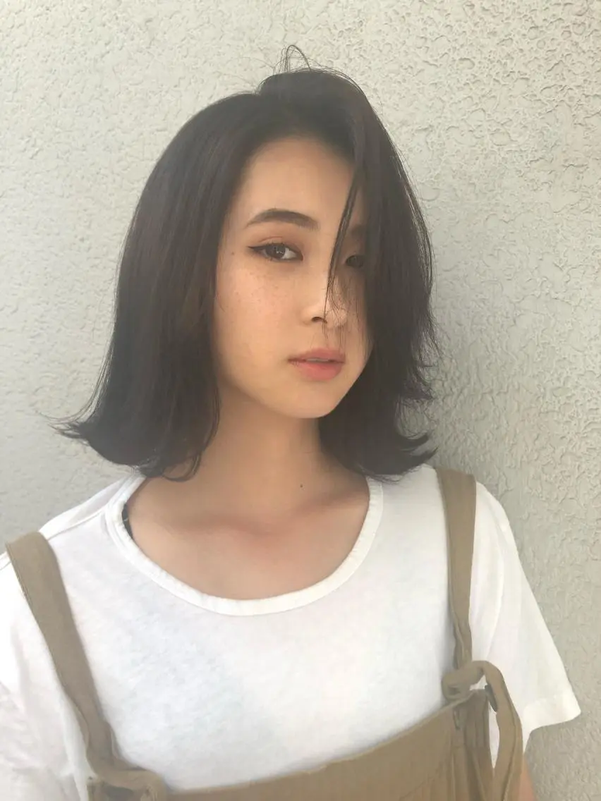 ミディアム パーマ 🟩白髪ぼかし ショート/大司のヘアスタイル