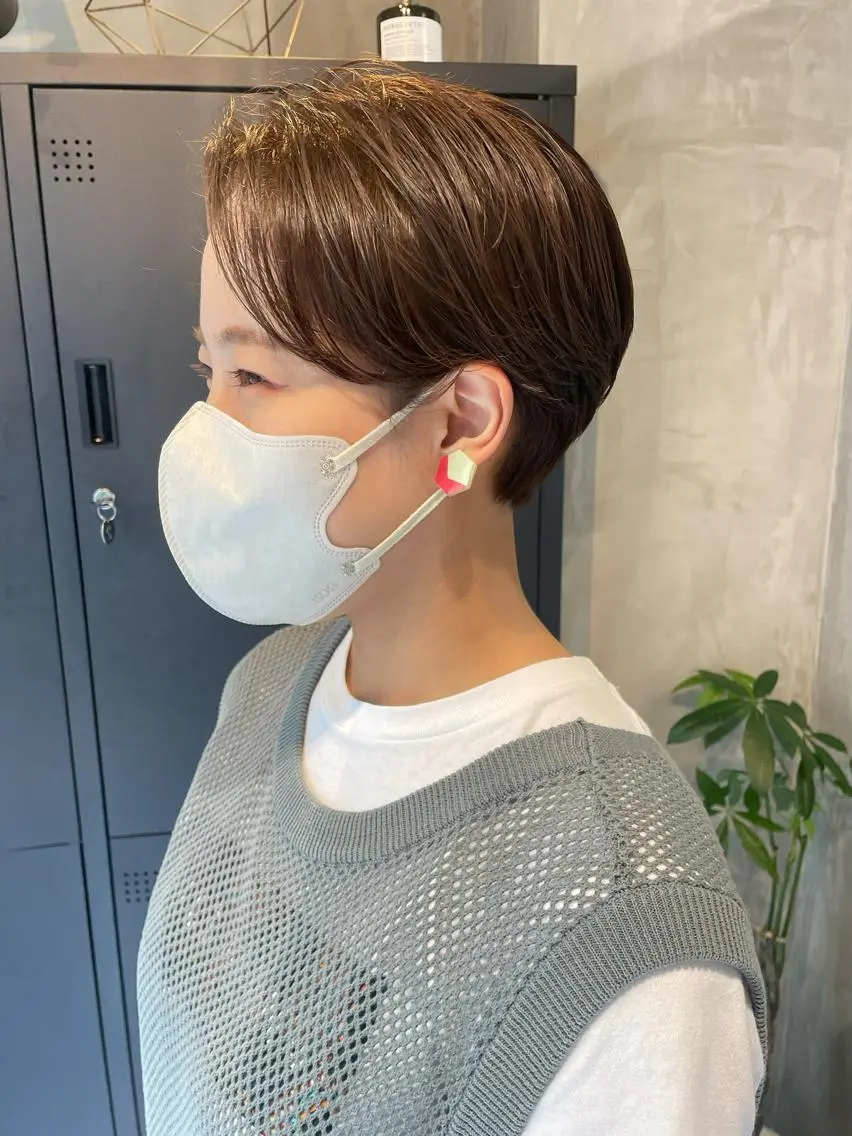 ショート ショートヘア カット ヘアカラー ヤマモト マイのヘアスタイル