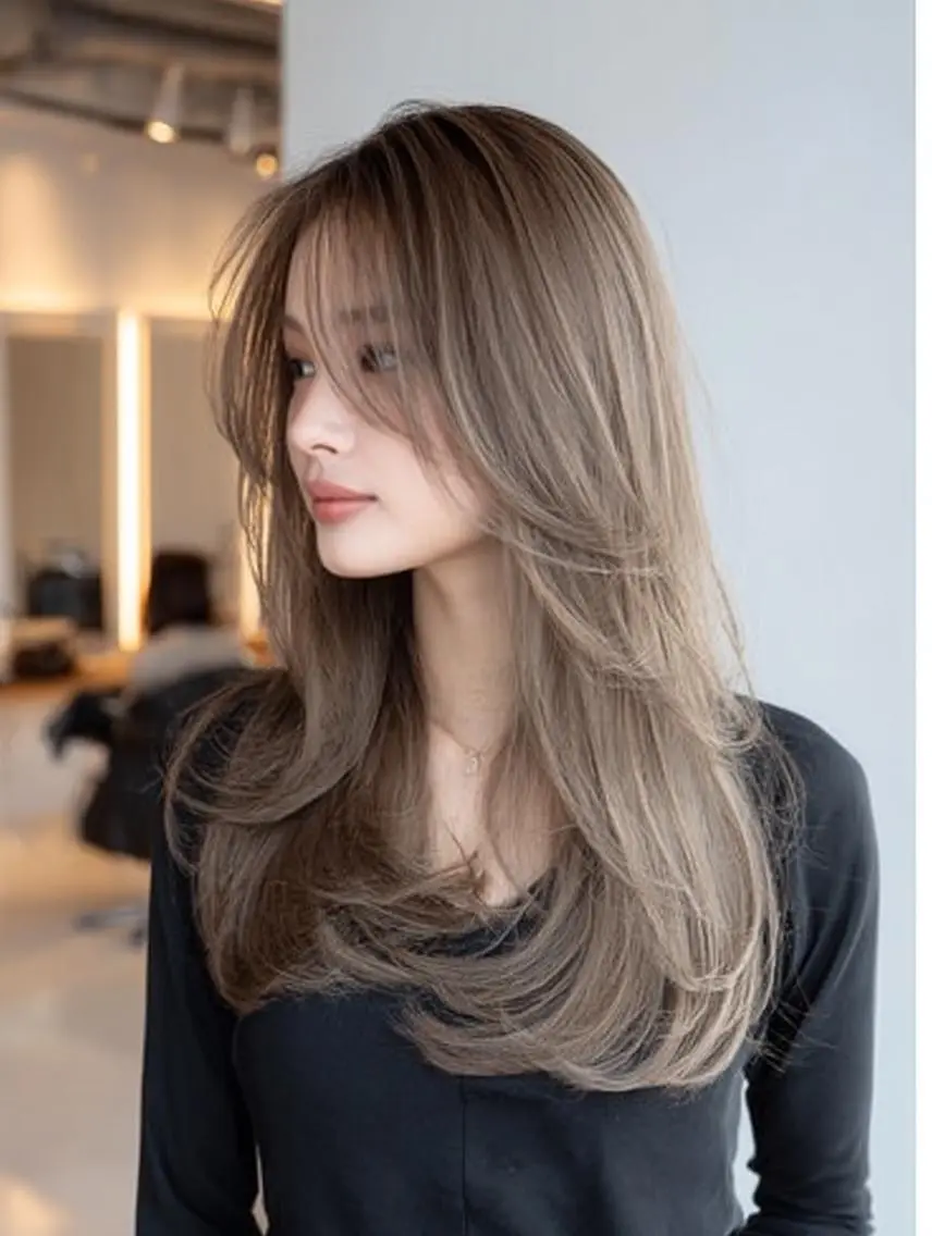 セミロング ハッシュカット 髪質改善 レイヤーカット 縮毛矯正 トリートメント カット ヘアカラー トリートメント 生艶髪&レイヤー🔔 渋谷お薦めNo.1✨のヘアスタイル