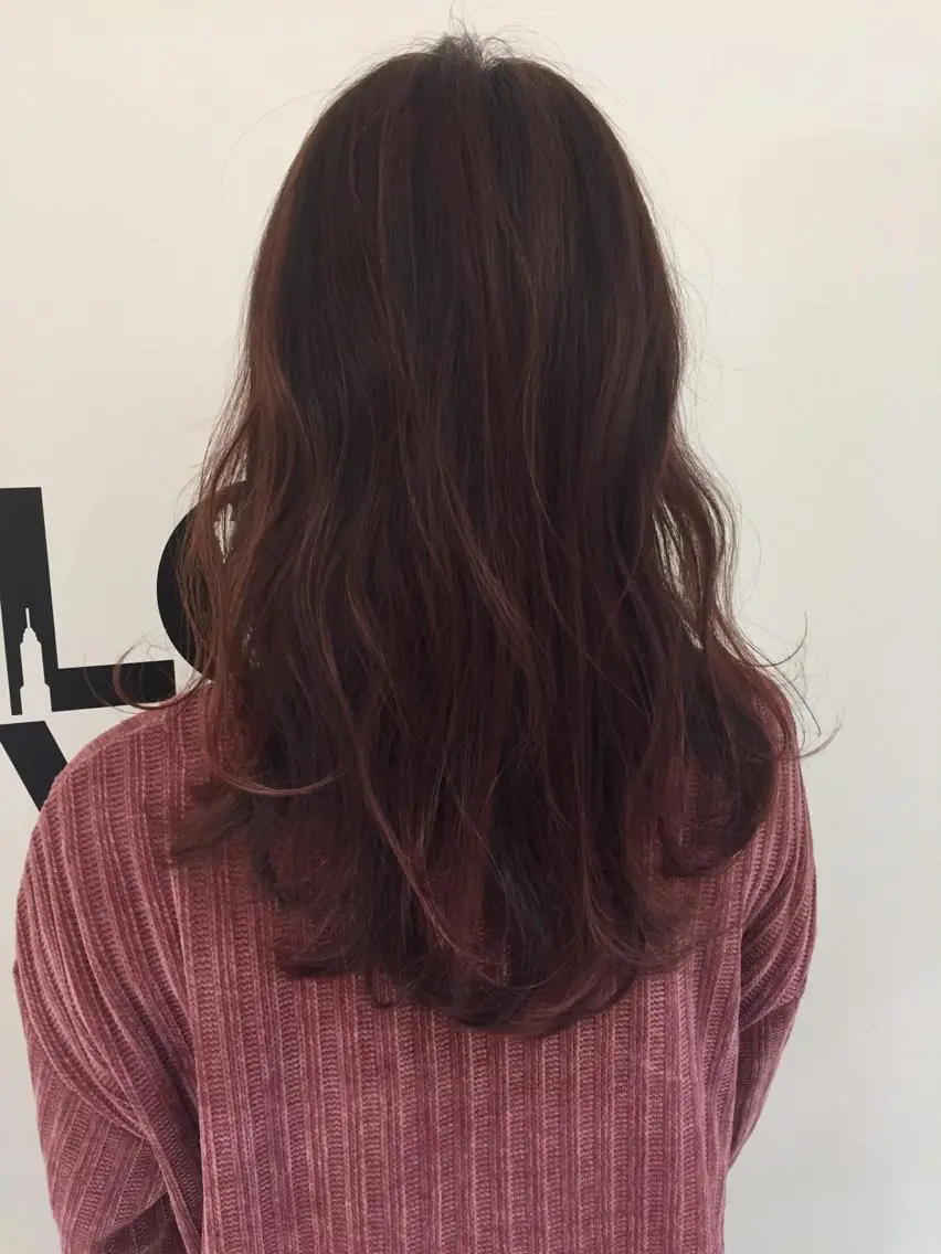 カラー ハイライトカラー ✂️小顔カット✂️ 山本有紀のヘアスタイル