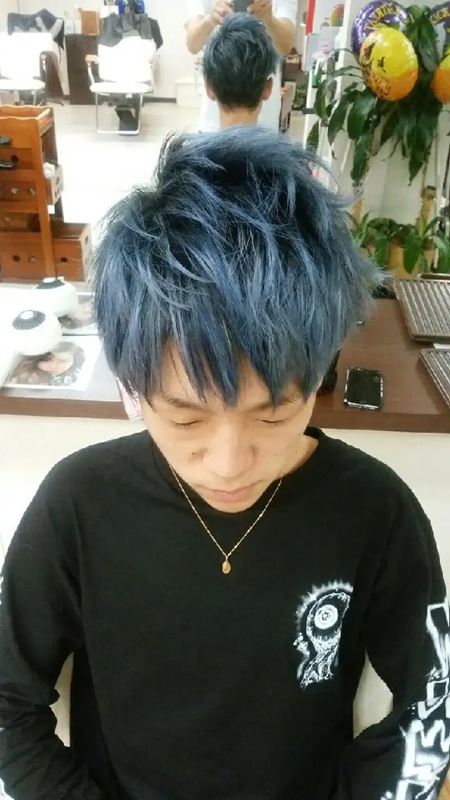 メンズ カラー アッシュ ハイライト⭐️上野 高広のヘアスタイル