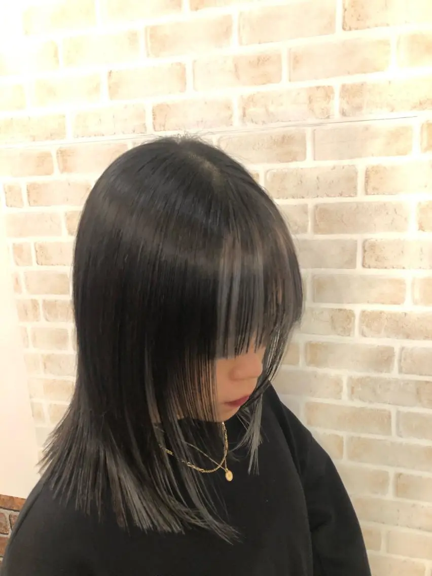 ミディアム カラー 切りっぱなしボブ ボブ 🟦西荻窪メンズ特化 美容師🟦Yu-Jiのヘアスタイル