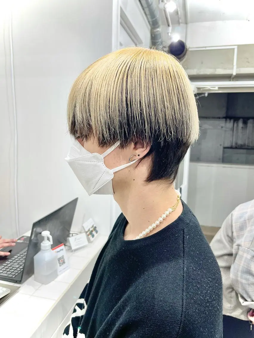 ショート カラー メンズ ハッシュカット/ハイ トーン/HIROKIのヘアスタイル