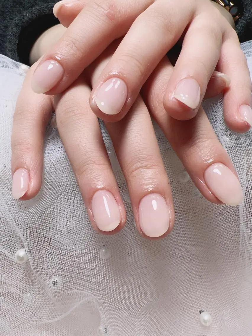 ショート カラー ネイル ピンクカラー クリアネイル ピンク ハンドネイル Nail NaNaのネイルデザイン