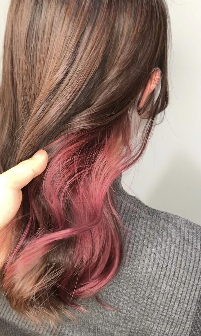 ミディアム カラー アディクシーカラー アッシュ ブルーカラー ダークアッシュ イヤリングカラー トップスタイリスト ✨KIRIKA中野✨のヘアスタイル