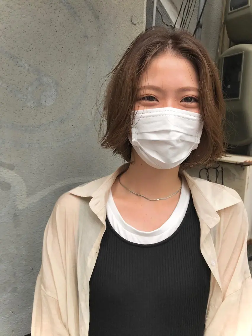 ミディアム ボブレイヤー ボブ レイヤーカット カット ヘアカラー トリートメント ayane⭐️ボブ・ ショート・パーマのヘアスタイル