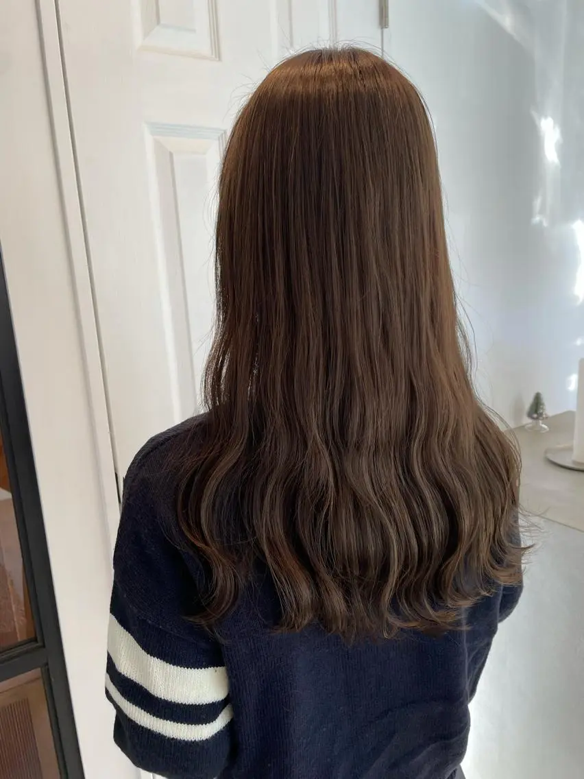 セミロング カラー ブリーチ グレージュ ブリーチなしカラー オリーブグレージュ オリーブグレー カット ヘアカラー トリートメント 中目黒🌼 🌼ハナのヘアスタイル