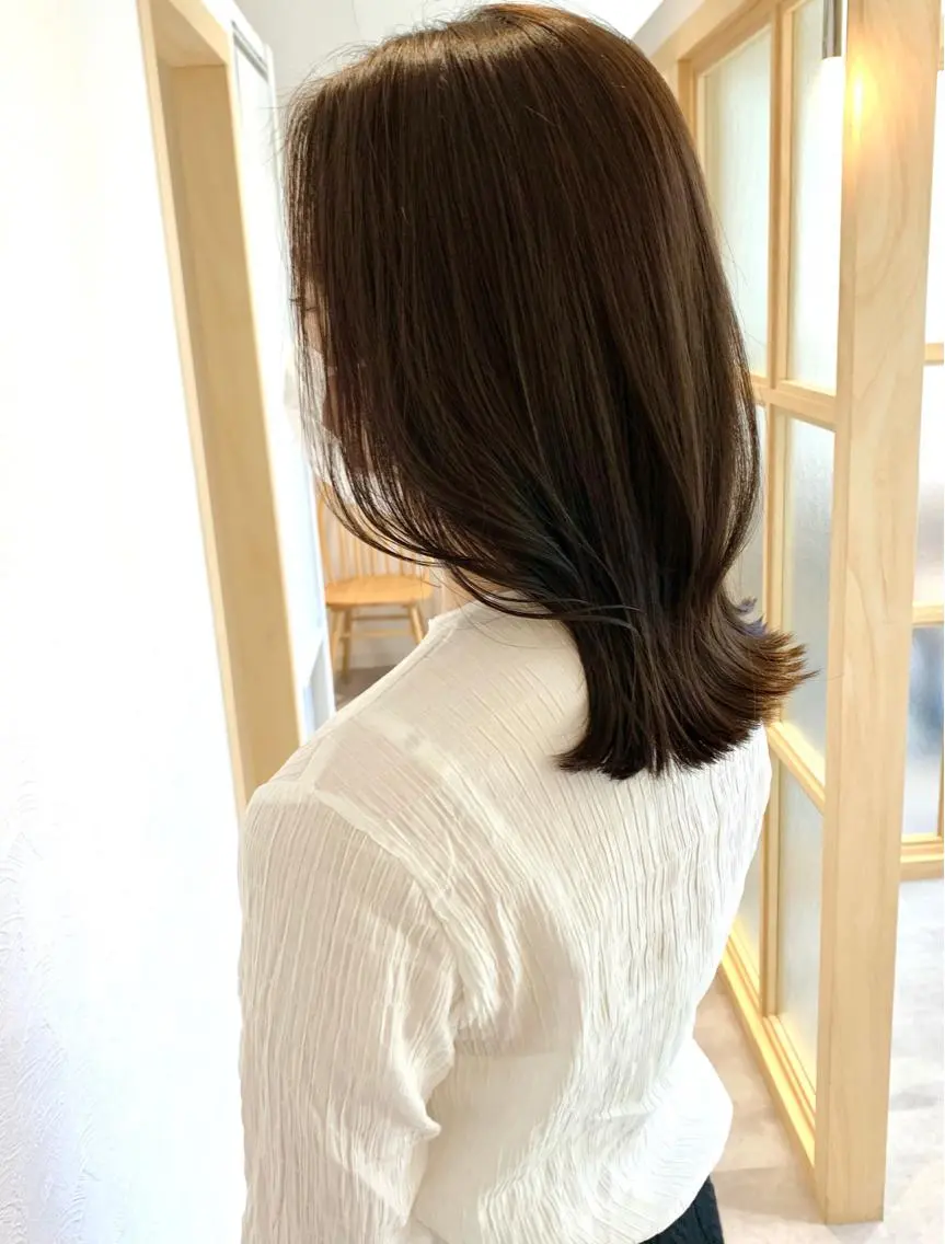 ミディアム ミディアムレイヤー 韓国風ヘア レイヤーカット 寺山 雄哉のヘアスタイル