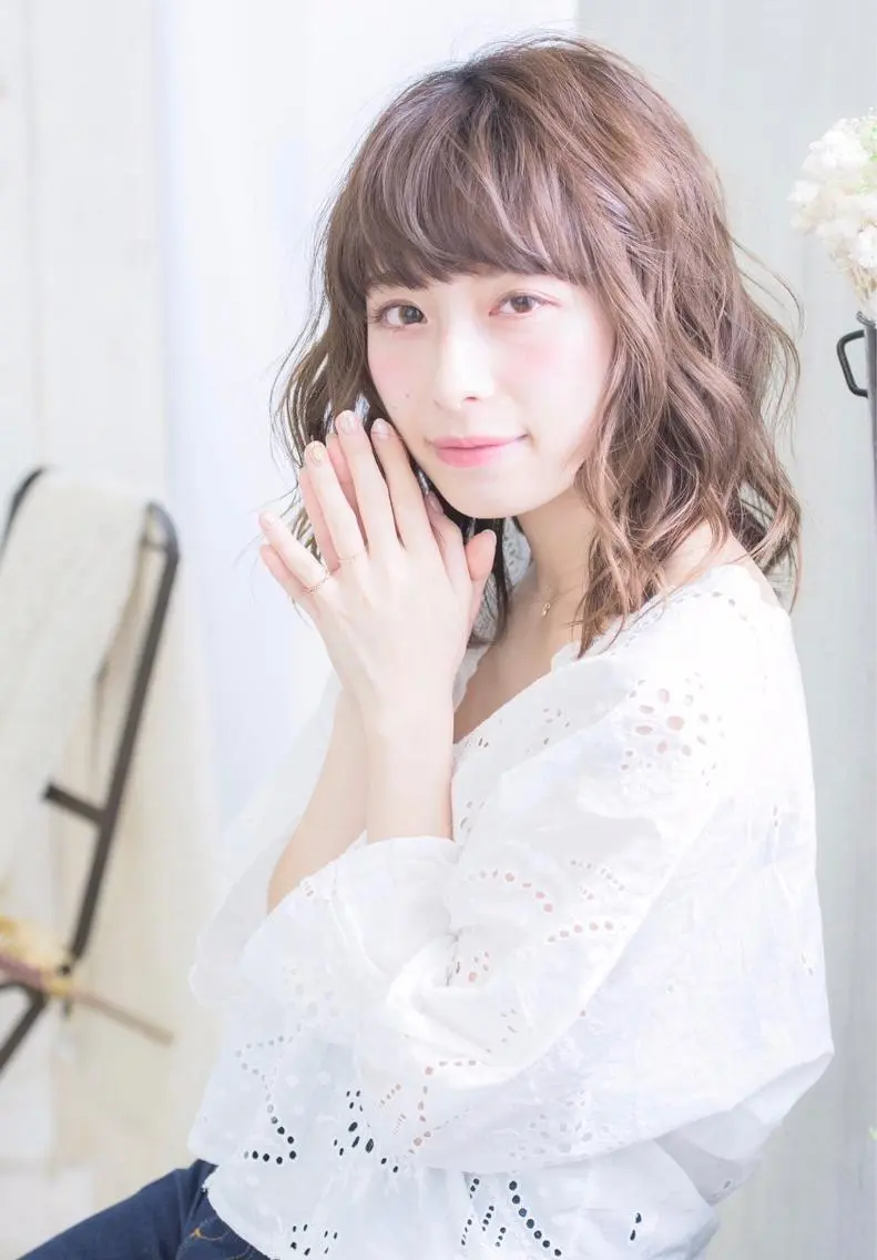 ミディアム カラー パーマ 山下 直人のヘアスタイル