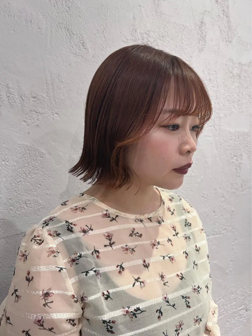 ミディアム カラー カット ヘアカラー karin🌛ボブ/ 透明感たっぷりカラーのヘアスタイル