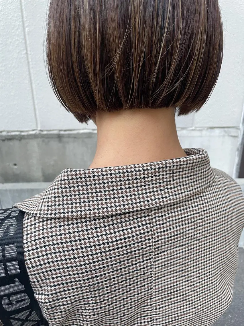 ショート ハイライト カット ヘアカラー トリートメント ayane⭐️ボブ・ ショート・パーマのヘアスタイル