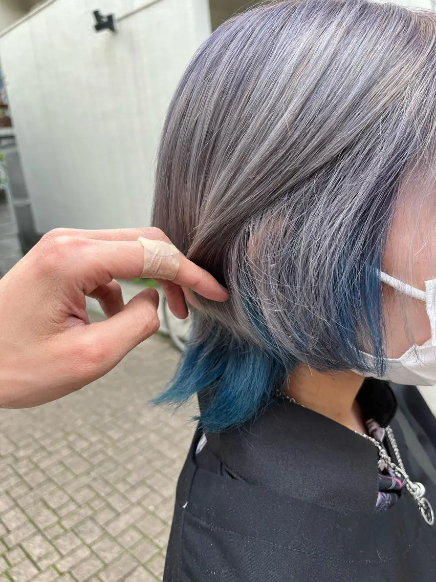 ショート カラー ショートボブ ボブレイヤー アッシュ バレイヤージュ ミストバング カット ヘアカラー トリートメント 原宿サロン代表 デザインカラー伊藤卓のヘアスタイル