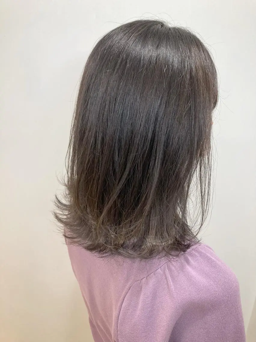 セミロング レイヤーカット ヘアカラー 永井 大希のヘアスタイル