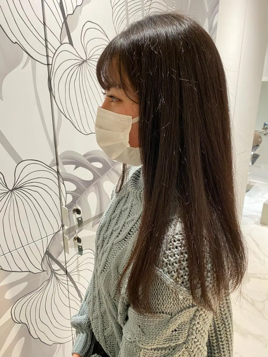 ロング カラー カット 縮毛矯正 トリートメント ヘアセット ナチュラル/韓国💎 haruka 💎のヘアスタイル