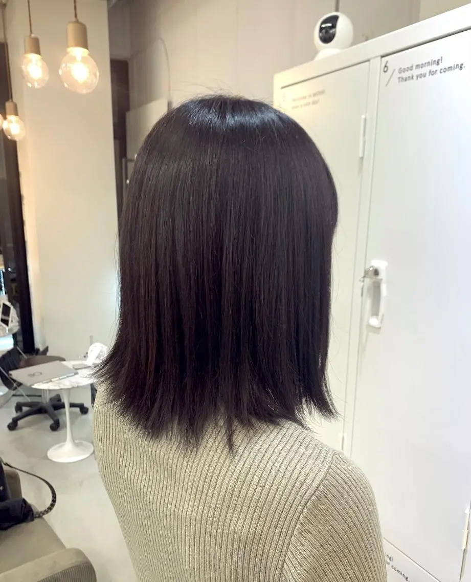 ミディアム パープルカラー 神原 茉依🩰🪩のヘアスタイル