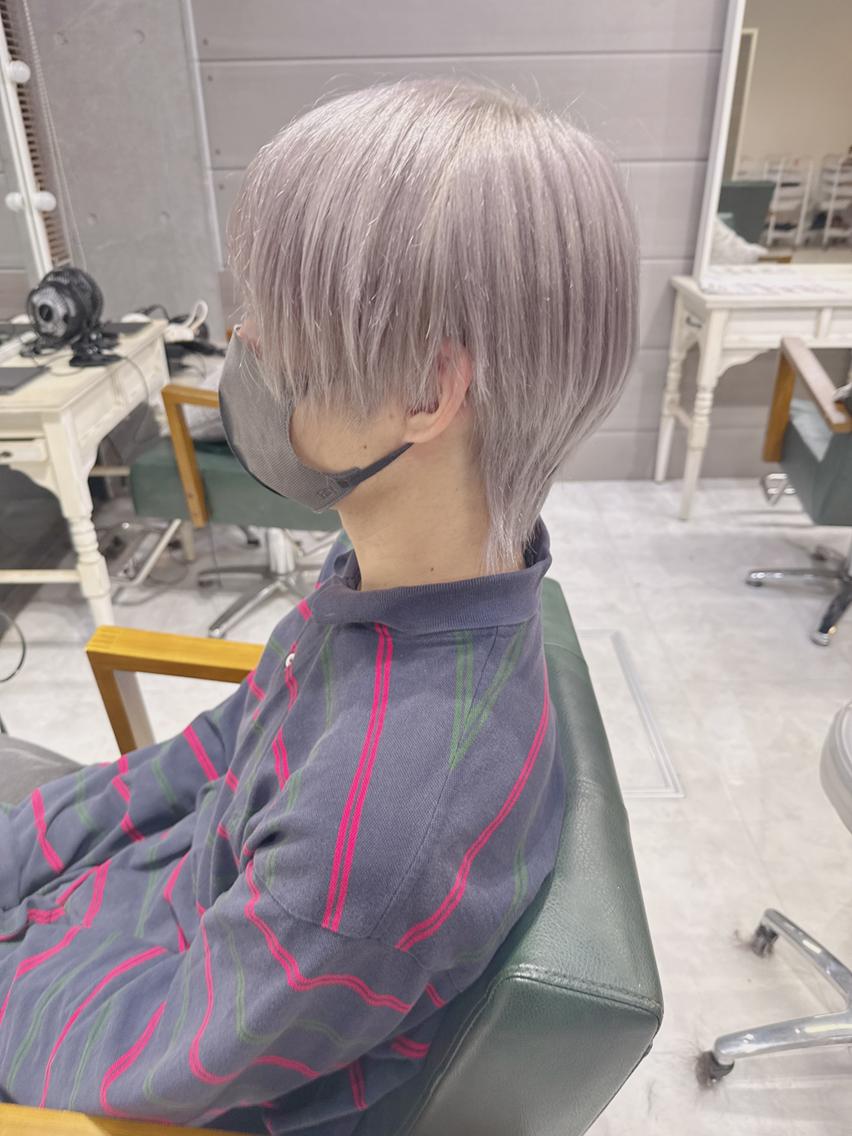 カラー ショート メンズ 🐺原宿/ハイトーン /ブリーチカラー🐺のヘアスタイル